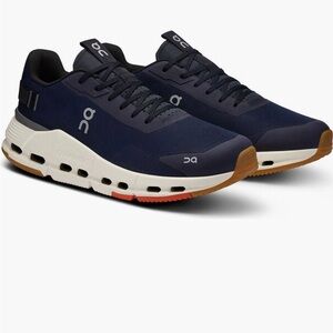 On Running Blue and White Sneakers with CloudTec Sole